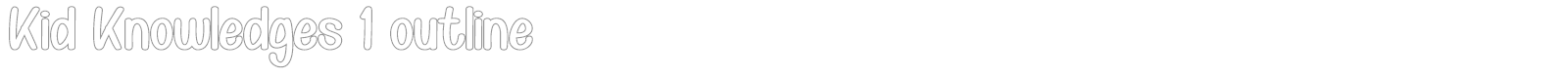 Kids Knowledge font preview